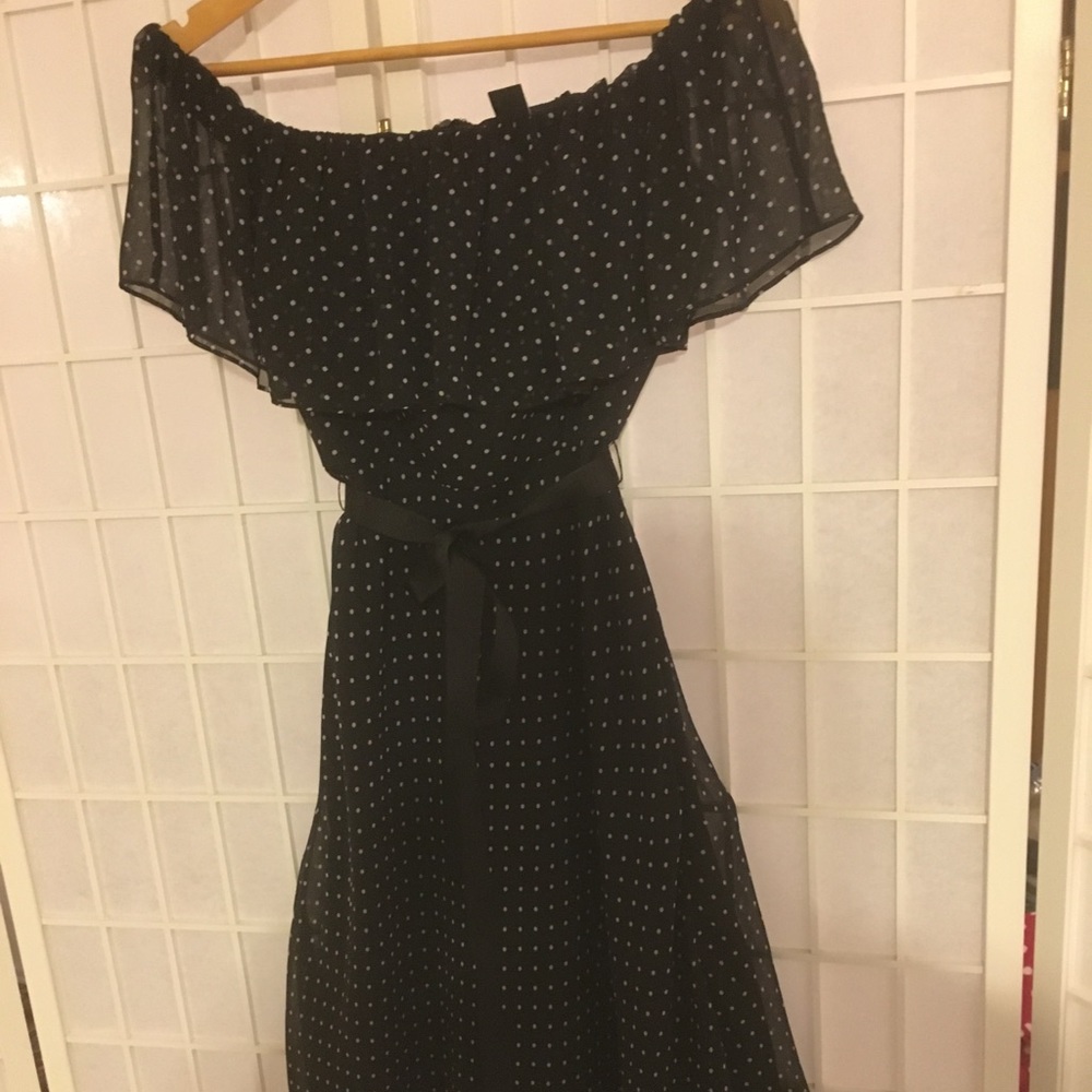 WHITE HOUSE BLACK MARKET, off the shoulder dress